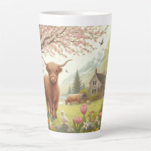Niedliche, florale/frühlingshaltige Kuh Milchtasse