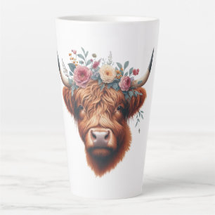 Niedliche, florale/frühlingshaltige Kuh Milchtasse