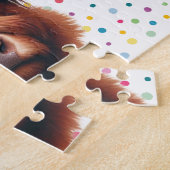 Niedliche, florale/frühlingshaltige Kuh Puzzle (Seite)