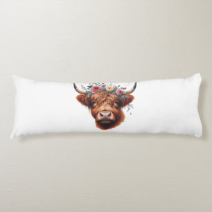 Niedliche, florale/frühlingshaltige Kuh Seitenschläferkissen