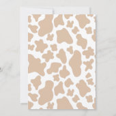 Niedliche florale Heilige Kuh Barnyard Geburtstag  Einladung (Rückseite)