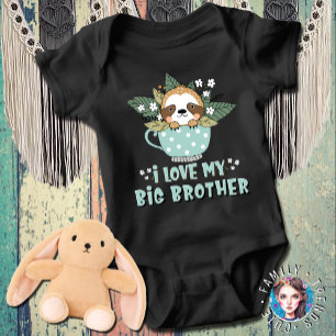 Niedliche florale Kawaii Raccoon I Liebe Mein groß Baby Strampler