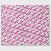 Niedliche florale Liebe Geschenkpapier (Flach)