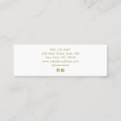 Niedliche florale Mini-Visitenkarte Mini Visitenkarte (Rückseite)