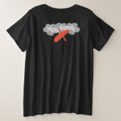 Niedliche florale Monogramm Große Größe T-Shirt (Design Rückseite)