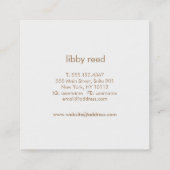 Niedliche florale Muster-MOMY-Calling Card Telefonnummerkarte (Rückseite)