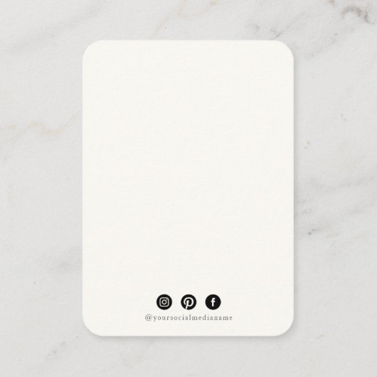 Niedliche florale Ohrkarte Visitenkarte (Rückseite)