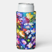 Niedliche florale Personalisierte Monogramm Cooler Selters Dosenkühler (Seltzer Vorderseite)