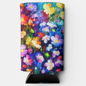 Niedliche florale Personalisierte Monogramm Cooler Selters Dosenkühler (Vorderseite)