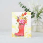 Niedliche florale Postkarte (Stehend Vorderseite)