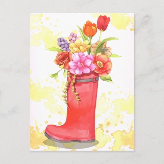 Niedliche florale Postkarte (Vorderseite)
