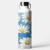 Niedliche florale Tageszeitungen mit Name Trinkflasche (Vorderseite)