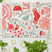 Niedliche florale Valentindesign Handtuch (Gefaltet)