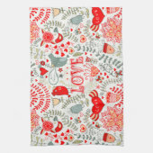 Niedliche florale Valentindesign Handtuch (Vertikal)