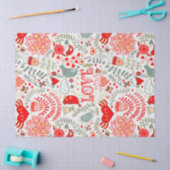 Niedliche florale Valentindesign Seidenpapier (Basteln)