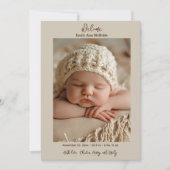 Niedliche florale Whimsical Blume Sweet Baby Girl Ankündigung (Vorderseite)