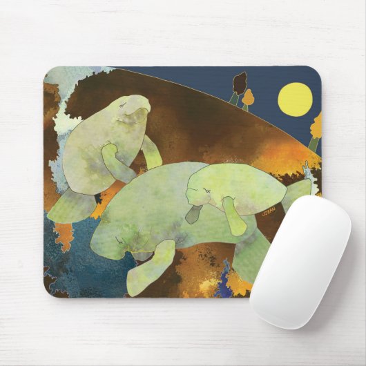 Niedliche Florida-Manatis Mousepad (Mit Mouse)