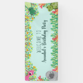 Niedliche Florida Tiere Wildtiere Ein Kindergeburt Banner (Vertikal)