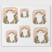Niedliche Florkatze Geschenkpapier (Flach)