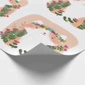 Niedliche Florkatze Geschenkpapier (Ecke)