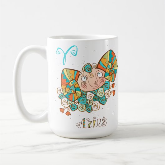 Niedliche Fluffy Aries Kaffeetasse (Links)