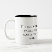 Niedliche Fluffy Cat in Coffee Cup - Tasse Design (Links)