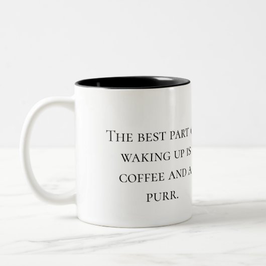 Niedliche Fluffy Cat in Coffee Cup - Tasse Design (Links)