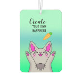 Niedliche Fluffy Happy Bunny Positive Vibe Sweet Autolufterfrischer (Rückseite)