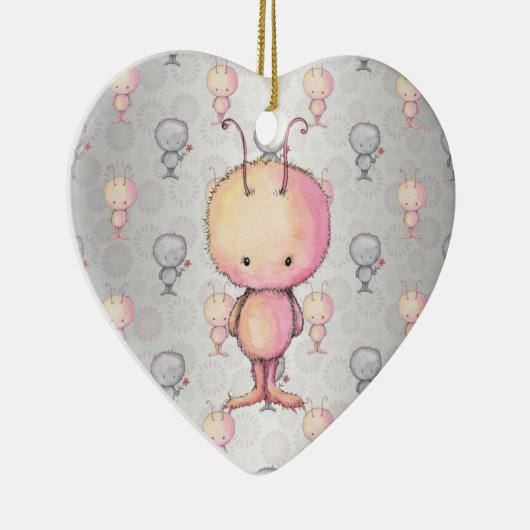 Niedliche Fluffy-Monster Keramikornament (Rechts)