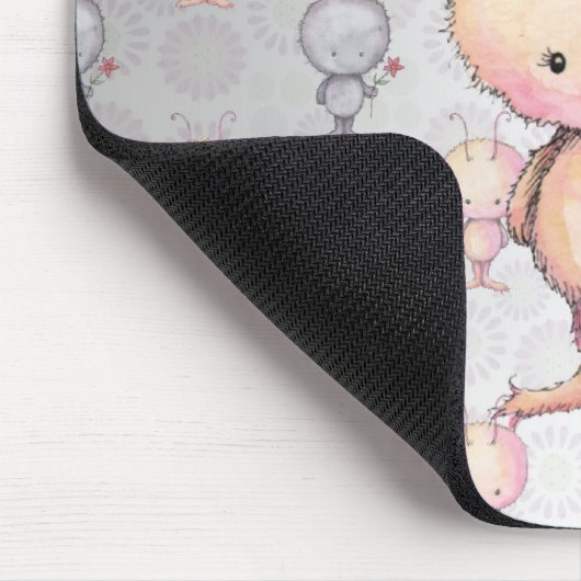 Niedliche Fluffy-Monster Mousepad (Ecke)
