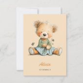 Niedliche Fluffy Teddy Bär Geburtstagseinladung Einladung (Vorderseite)