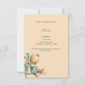 Niedliche Fluffy Teddy Bär Geburtstagseinladung Einladung (Rückseite)