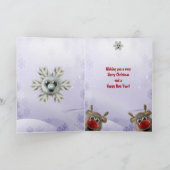 Niedliche Fluffy Weihnachtskarte Feiertagskarte (Innenseite)