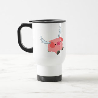 Niedliche Flügeldraht-Cartoon Tasse des Schweinefü