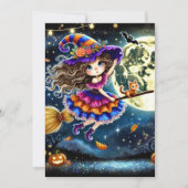 Niedliche Flügeldrappe Halloween Einladung (Vorderseite)