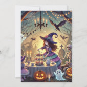 Niedliche Flügeldrappe Halloween Einladung (Rückseite)