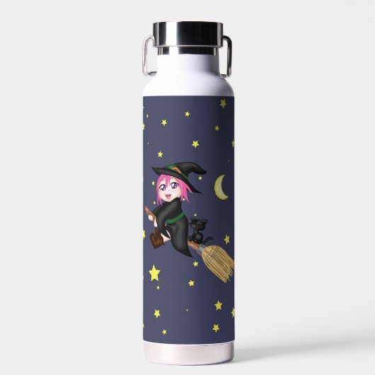 Niedliche Flügelhexe Trinkflasche (Vorne)