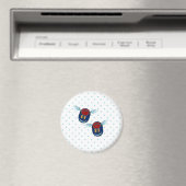 Niedliche Fluggeflügge kleine Schuhe in blau & rot Magnet (In Situ (Geschirrspüler))