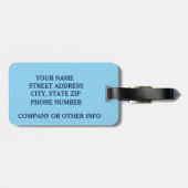 Niedliche Flugzeug-Pilotflugbegleiter-Gewohnheit Gepäckanhänger (Rückseite horizontal)