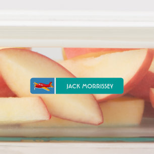 Niedliche Flugzeuge farbige Kinder Name Etiketten