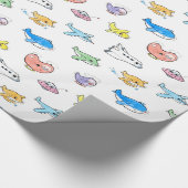 Niedliche Flugzeuge Geschenkpapier (Ecke)
