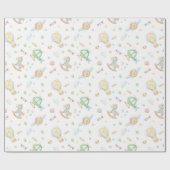 Niedliche Flugzeuge Hubschrauber Wasserfarbe Kinde Geschenkpapier (Flach)