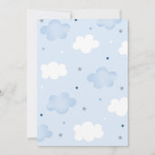 Niedliche Flugzeuge Sterne Wolken ersten Geburtsta Einladung (Rückseite)