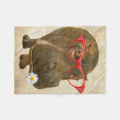 Niedliche Flusspferd-Baby-Fleece-Decke! Fleecedecke (Vorderseite (Horizontal))