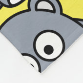 Niedliche Flusspferd-Cartoon-Fleece-Decke Fleecedecke (Ecke)