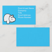 Niedliche Flusspferd-Geschäfts-Karten Visitenkarte (Vorne/Hinten)