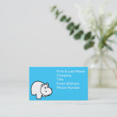 Niedliche Flusspferd-Geschäfts-Karten Visitenkarte (Stehend Vorderseite)