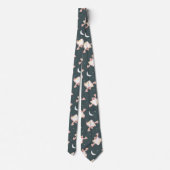 Niedliche Flying Cats im blauen Hintergrund Krawatte (Rückseite)