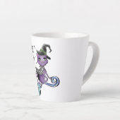 Niedliche Flying Hexenkatze | Zeit zum Fliegen Milchtasse (Rechte Ecke)