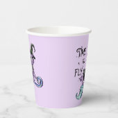 Niedliche Flying Hexenkatze | Zeit zum Fliegen Pappbecher (Links)